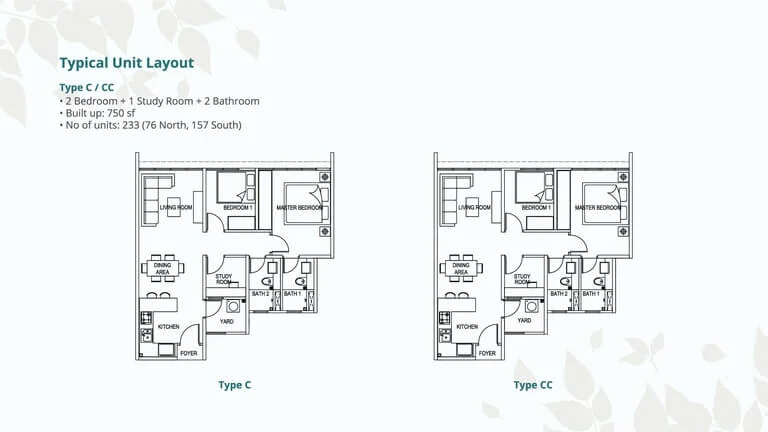 gaia residence floor plan type C CC